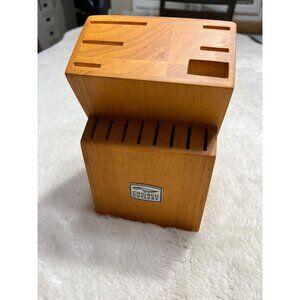 Chicago Cutlery wooden knife block- no knives
